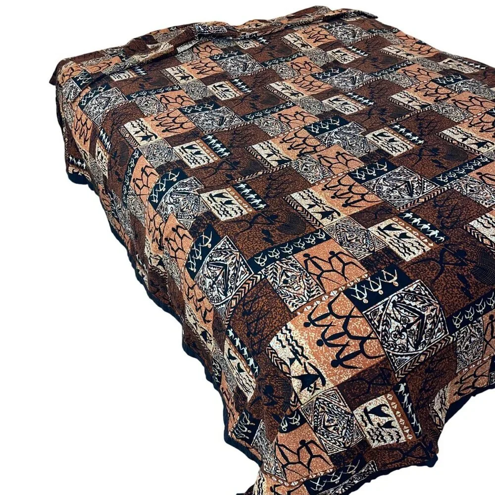 Kiipohaku Petroglyphs Coverlet And Sham Set Hawaiian Tiki